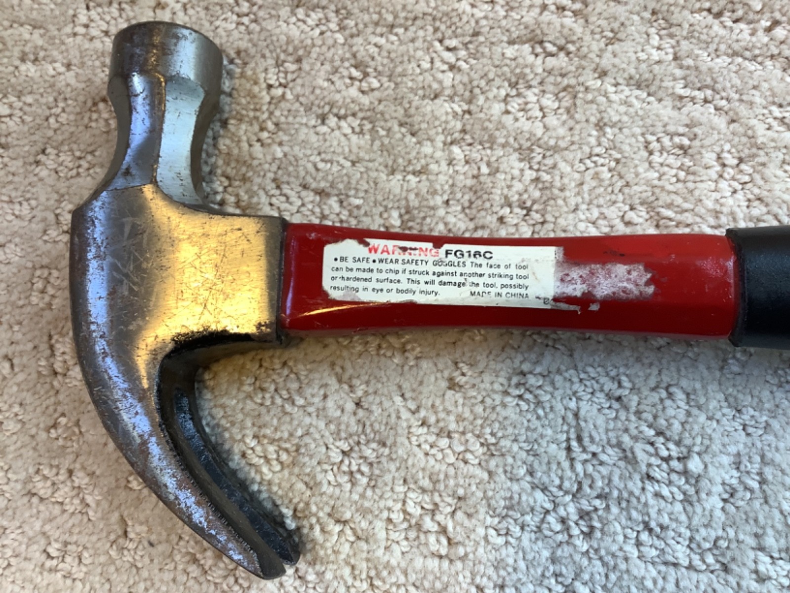 Great Neck HG16C 16oz smooth face claw hammer, padded red handle, Drop Forged