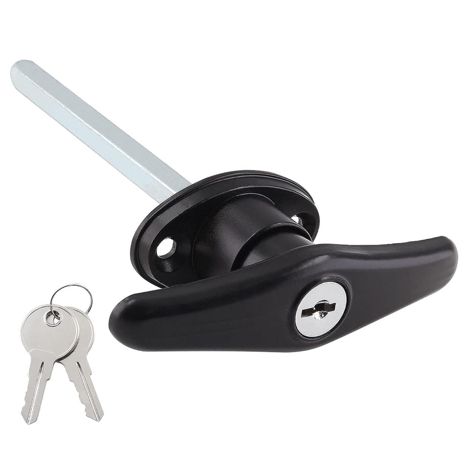 1 Pack Truck Cap T-Handle Lock, Keyed Alike, 6.5 Inch Black | Zinc Alloy with Pa