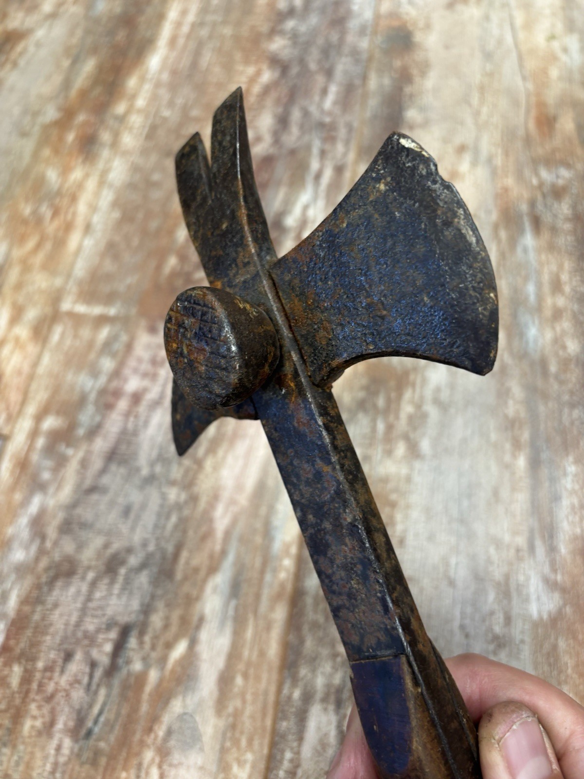 Antique Bridgeport Hardware Mfg Co Axe Crate Tool Hammer Pry Bar