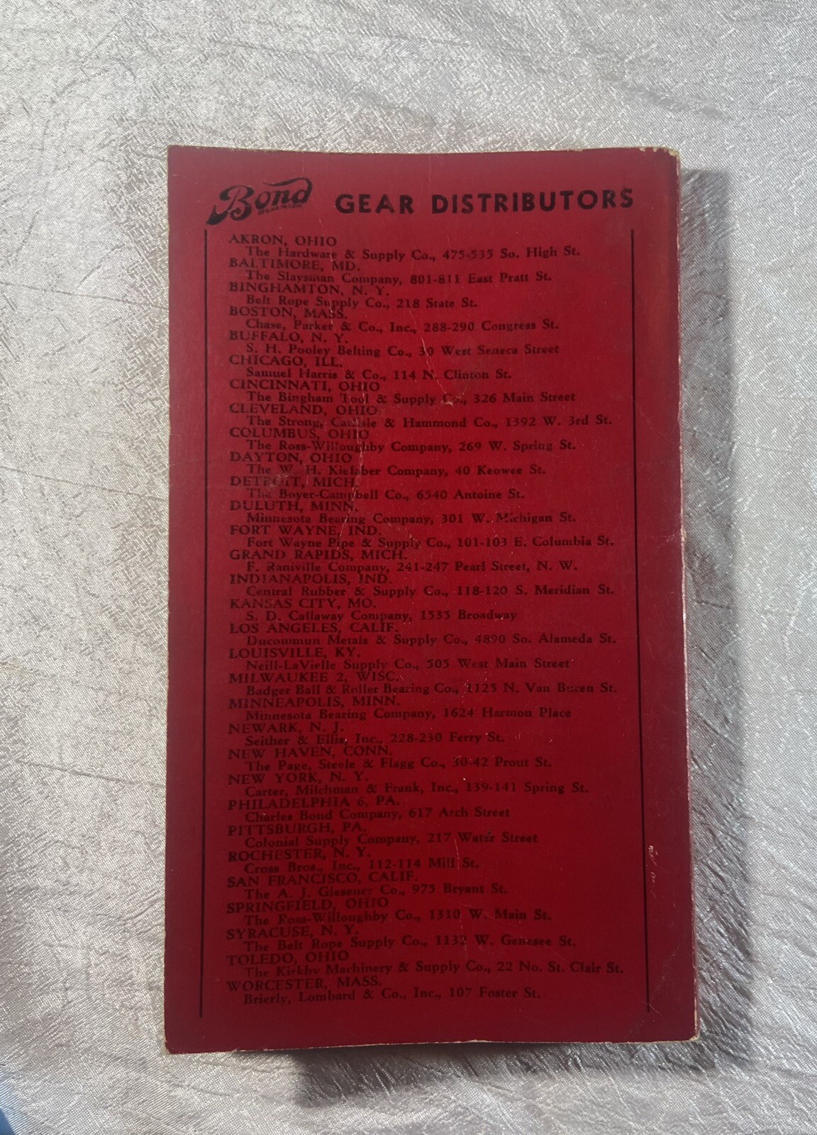 Vintage Bond Stock Gears Speed Reducers #61 Catalog Badger Ball Co. Milwaukee