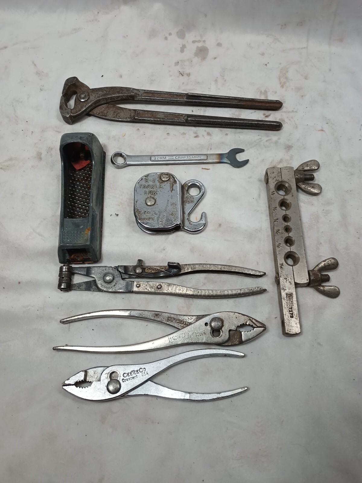 Lot of Vintage Tools For Mechanics And Carpenters Files Wrench Bits Misc Os447