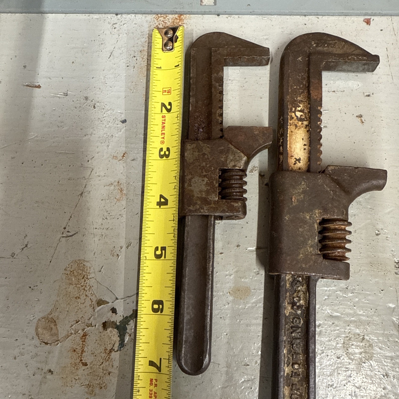 3 Vtg Monkey Wrenches Pexto Buhl & Sons + Ford Danielson Co. 7” + Unbranded 5”