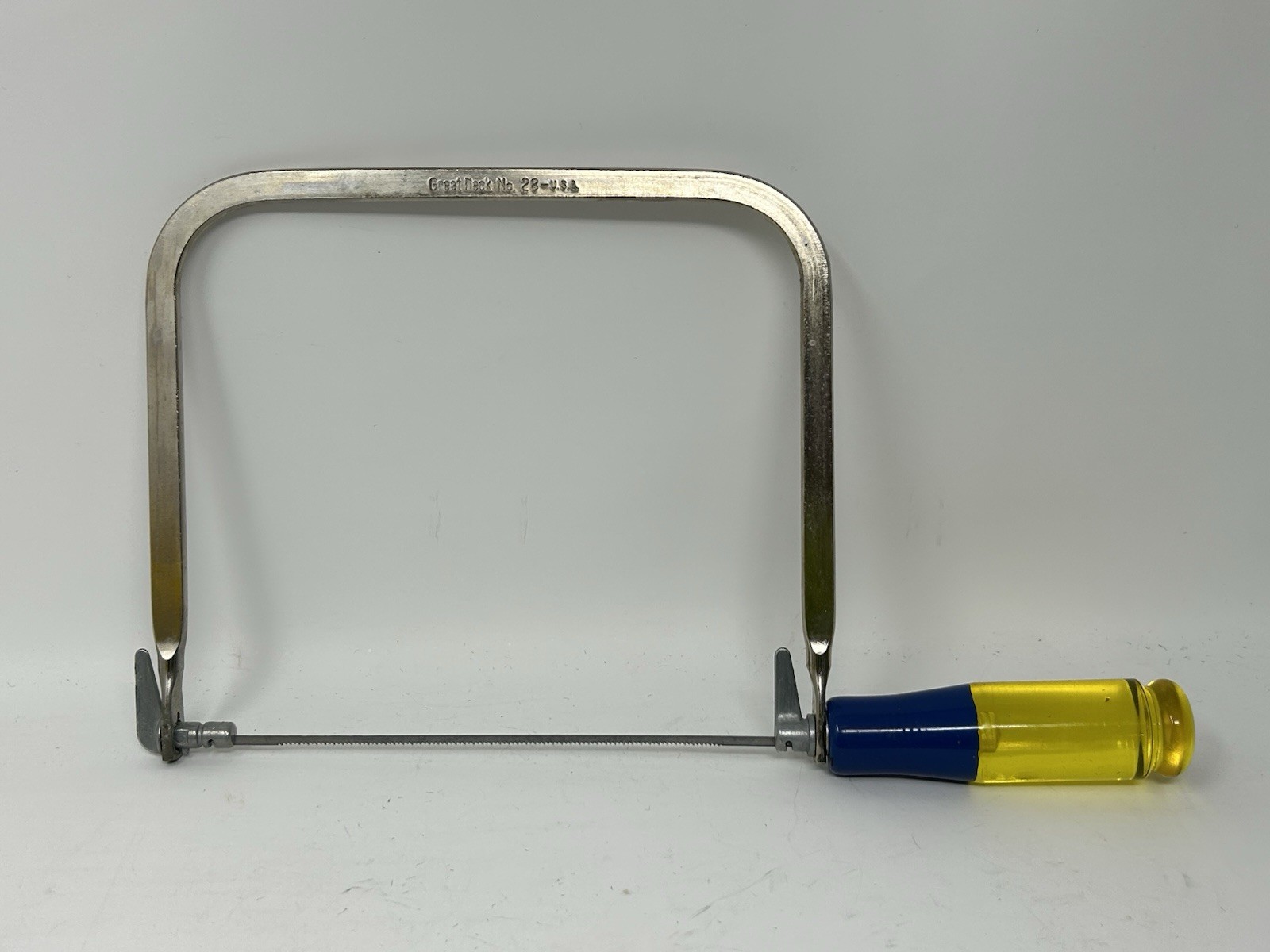 Vintage-NOS Great Neck P28 No 28 Coping Saw Resin Handle W/Box 🇺🇸