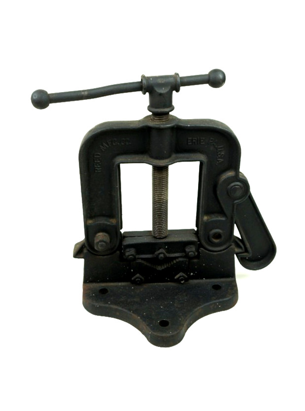 Reed MFG. Co. No 63 Pipe Vise 3 Jaw Yoke 5″ Capacity Erie PA USA Vintage