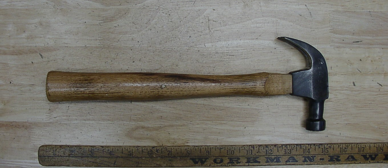 Vintage Cheney Ball Bearing Curved Claw Hammer,1lb. 6.8 oz,Pat 162176,VGC,L@@K!