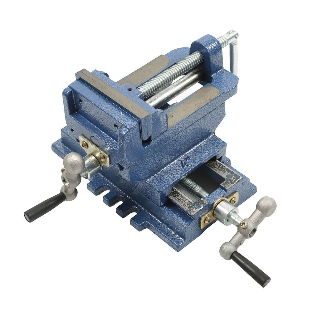 4″ Cross Drill Press Vise Slide Milling 2 Way Clamp Machine Heavy Duty