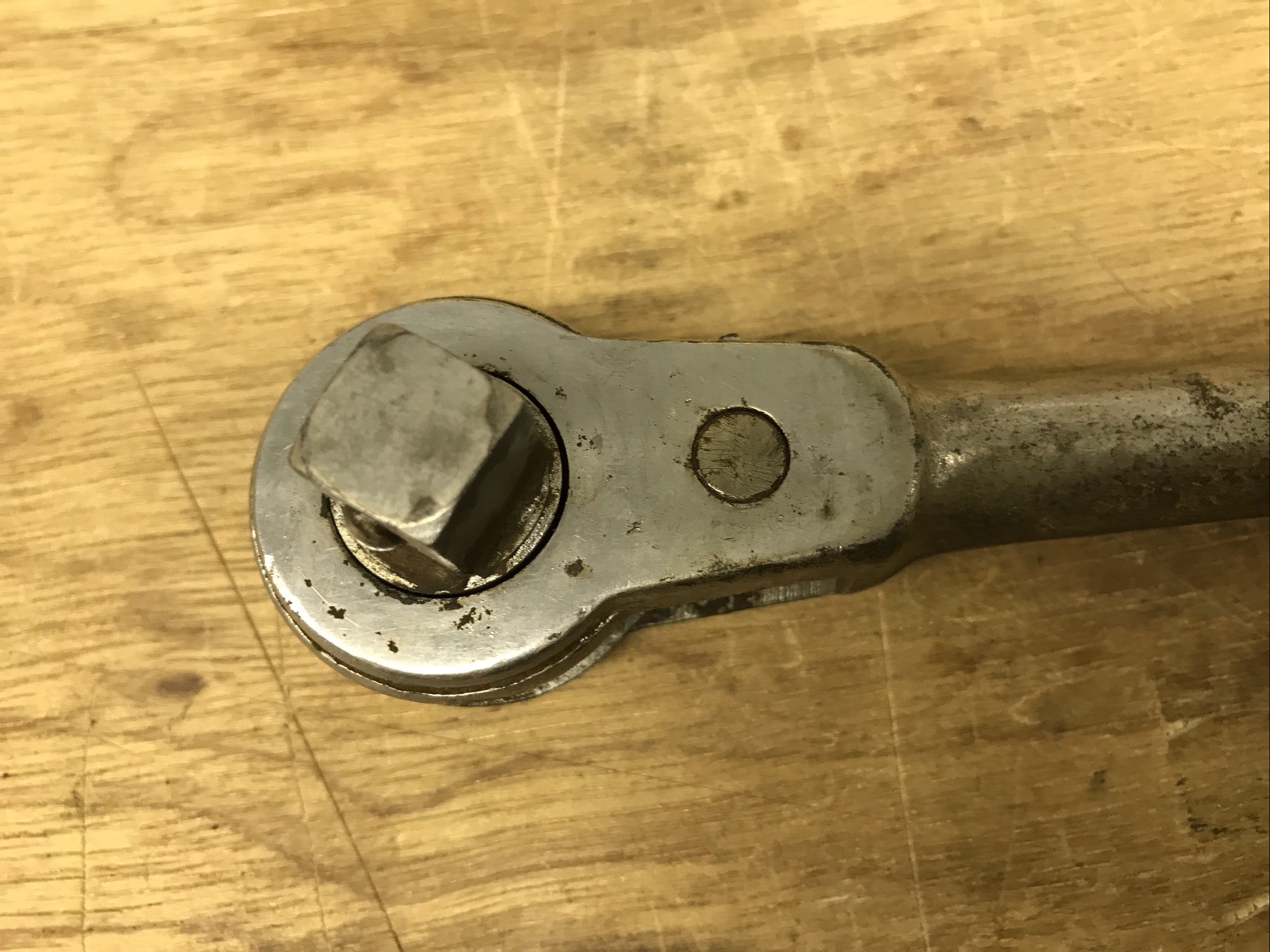 Neat Vintage Indestro Super Forged USA Ratchet #3250 1/2” Drive Reversible