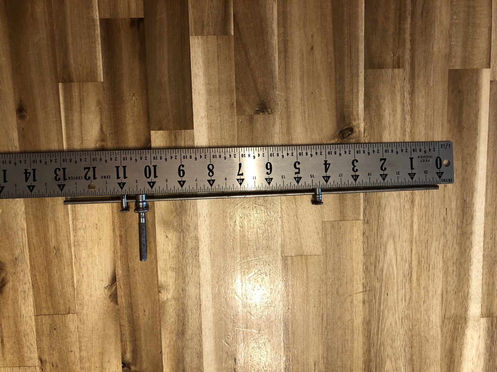 Vintage L. S. Starrett Steel Beam Trammel Points 13” Inch USA Machinist Layout