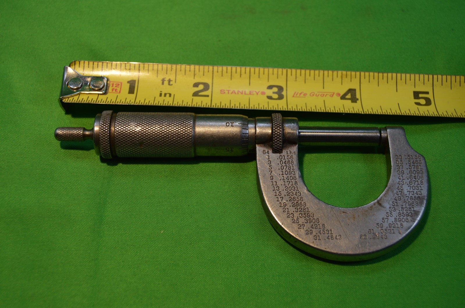 Vintage Sears Craftsman 0-1” Micrometer 32nds / 64ths Made in USA,Y
