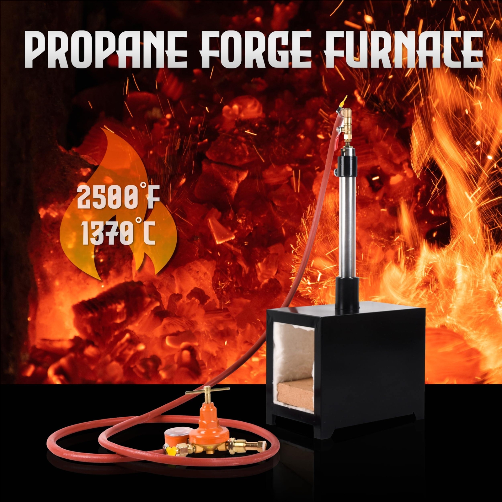 Propane Forge Propane Knife Forge Single Burner Large Capacity Farriers Furnace
