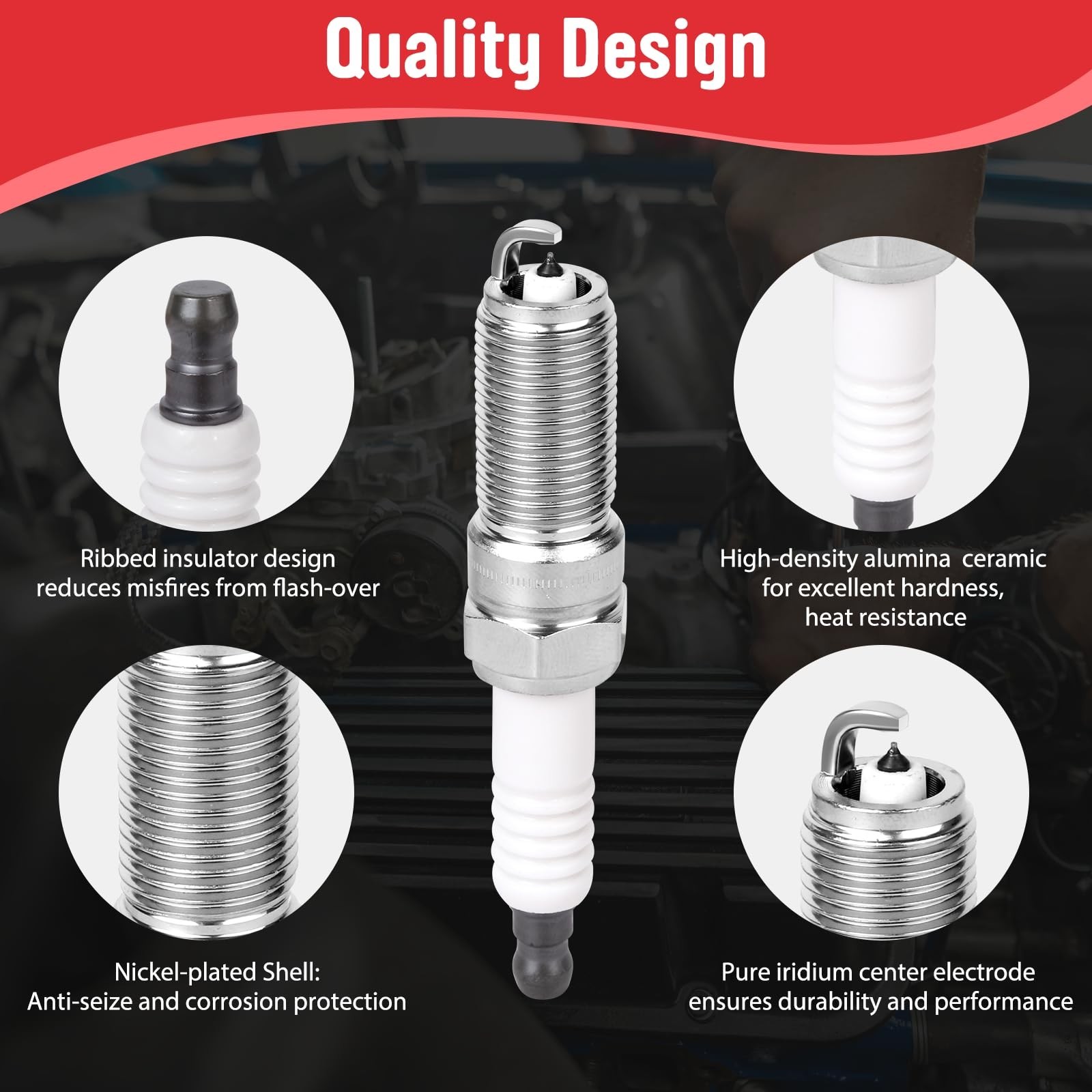 Ozikutech Iridium Spark Plugs for 2014-2023 Chevy Silverado GMC 5.3 6.2 V8 | …