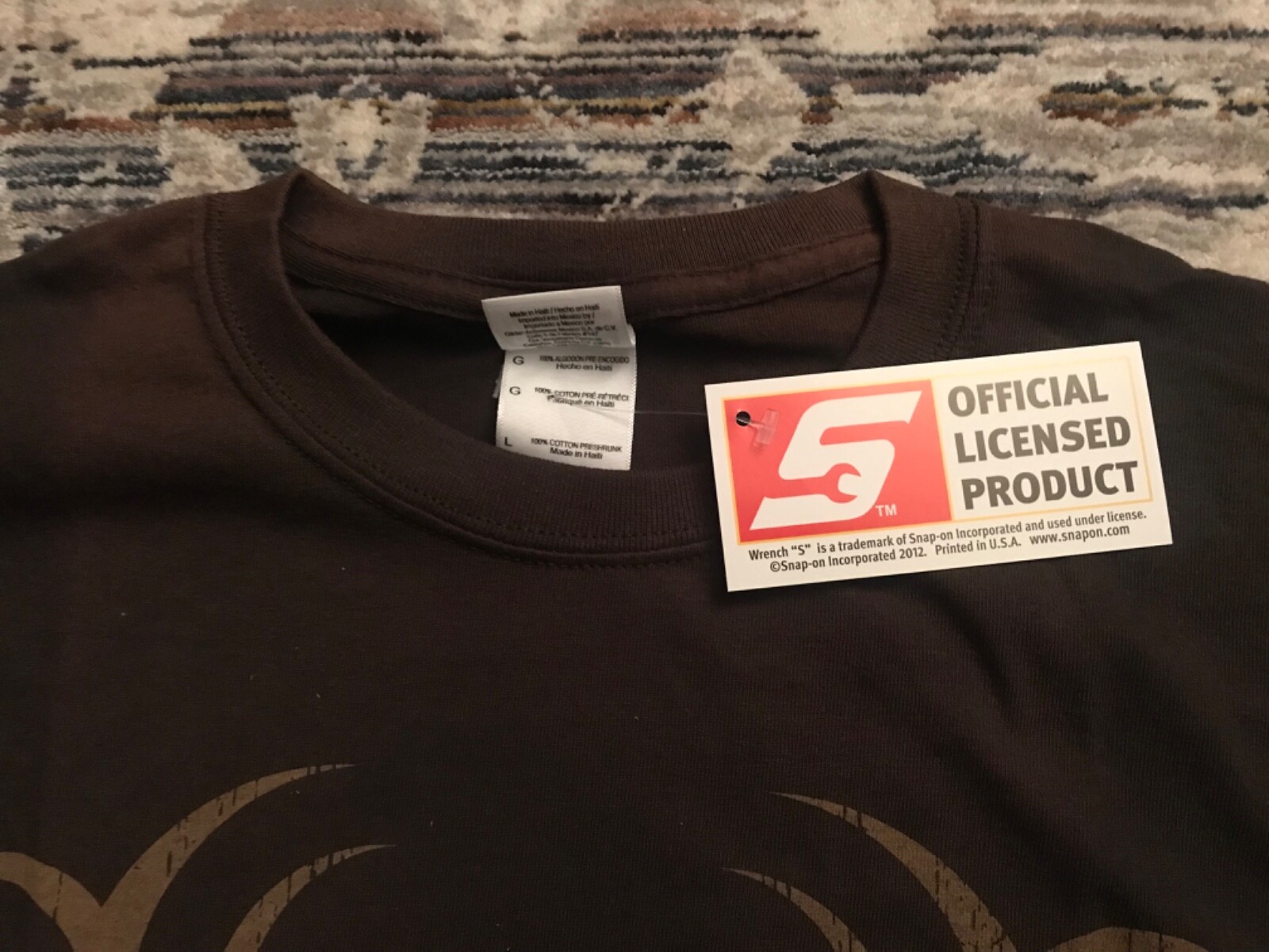 SNAP ON TOOLS DARK BROWN T-SHIRT – MENS LARGE – NEW