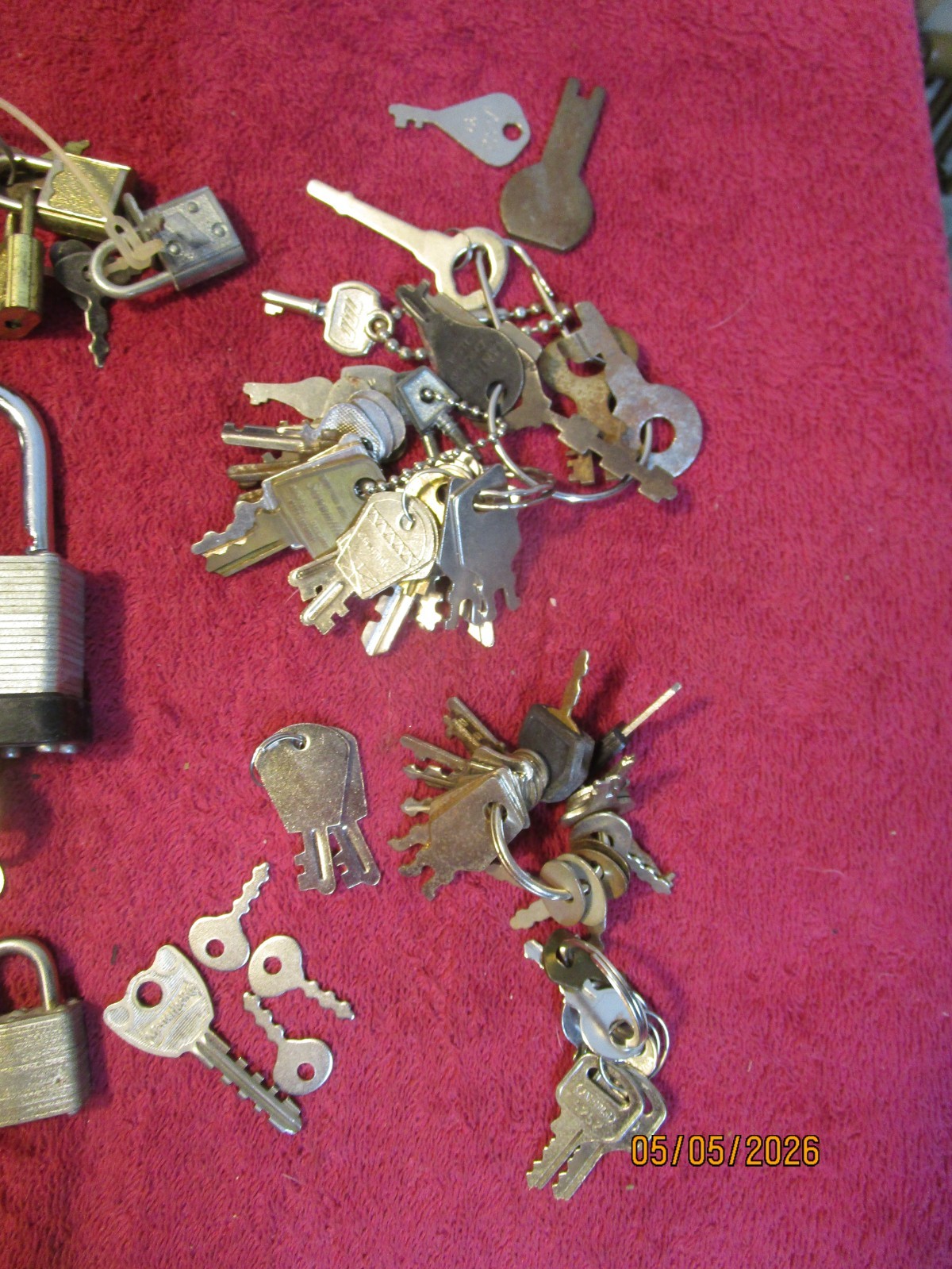 Mixed Lot of Vintage Padlocks Locks Lots of Miniature + Extra Keys Missing Keys