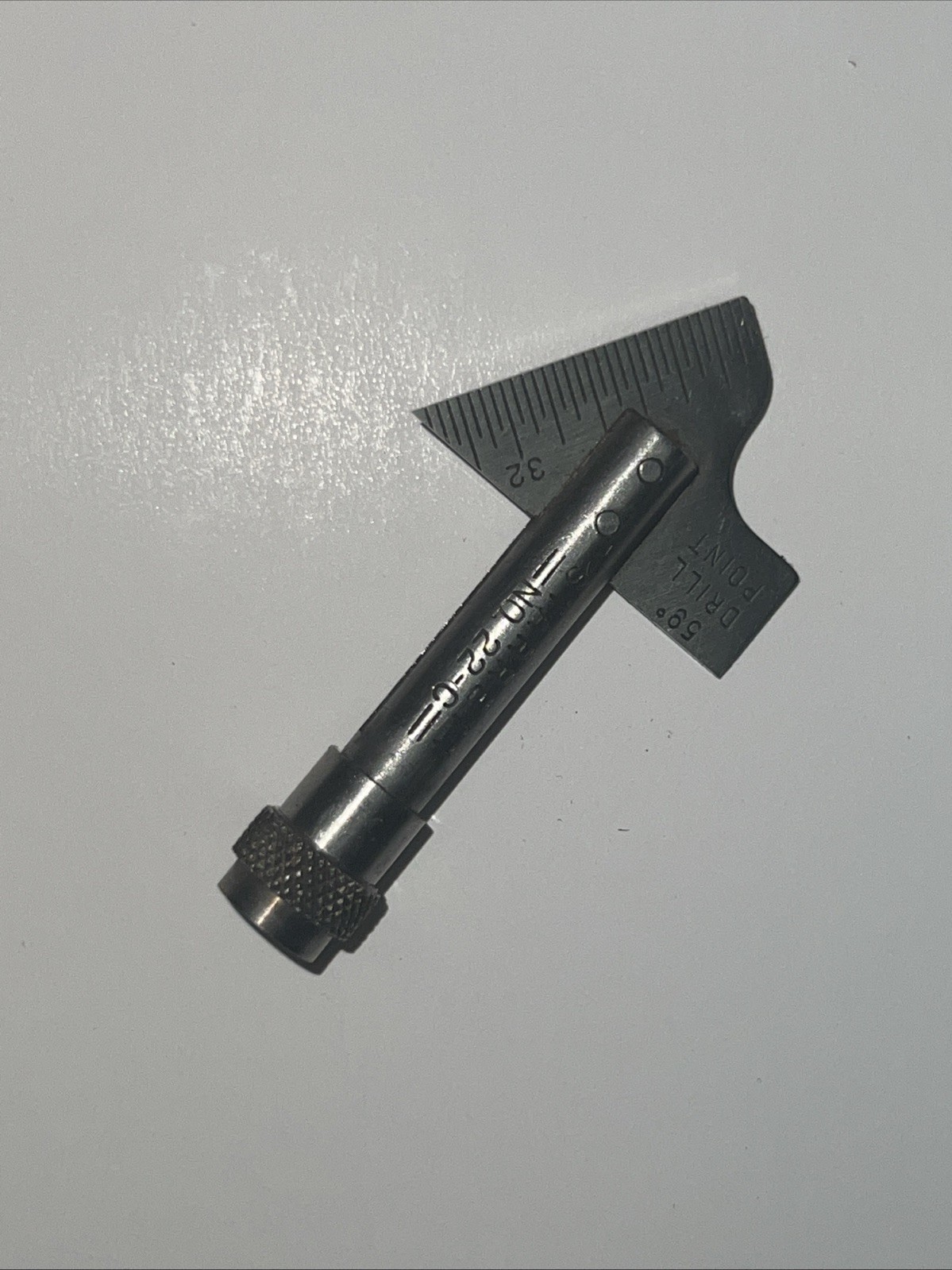 Starrett No. 22D Sliding Head Only For Drill Point Gage With Box