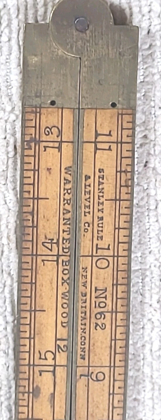 Antique STANLEY No. 62, 4 fold 24 inch ruler rule VINTAGE USA Made Tool.
