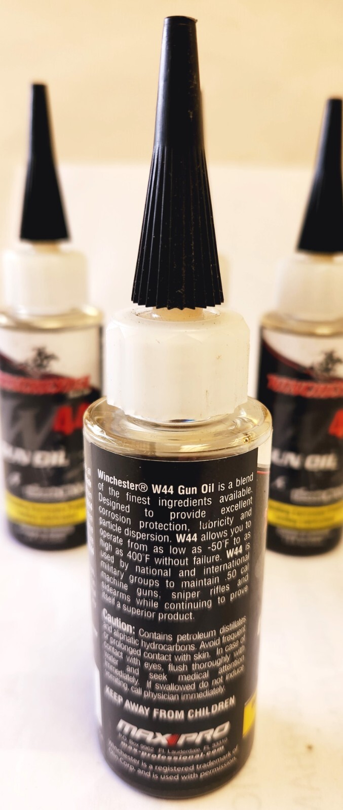 WINCHESTER W44 GUN OIL 1.8OZ MAX PRO CORROSION PROTECTION LONG LASTING (4PC_NEW)