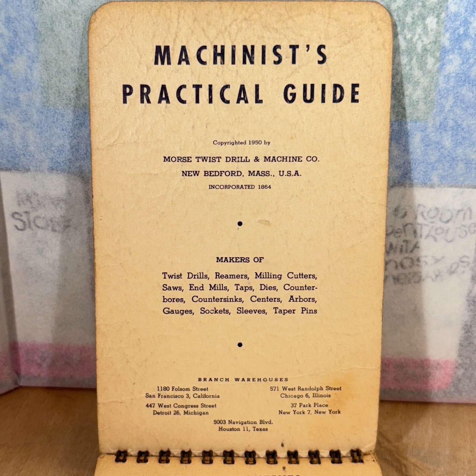 Vintage Machinists Practical Guide 1950 MORSE Twist Drill & Machine Co. Mass