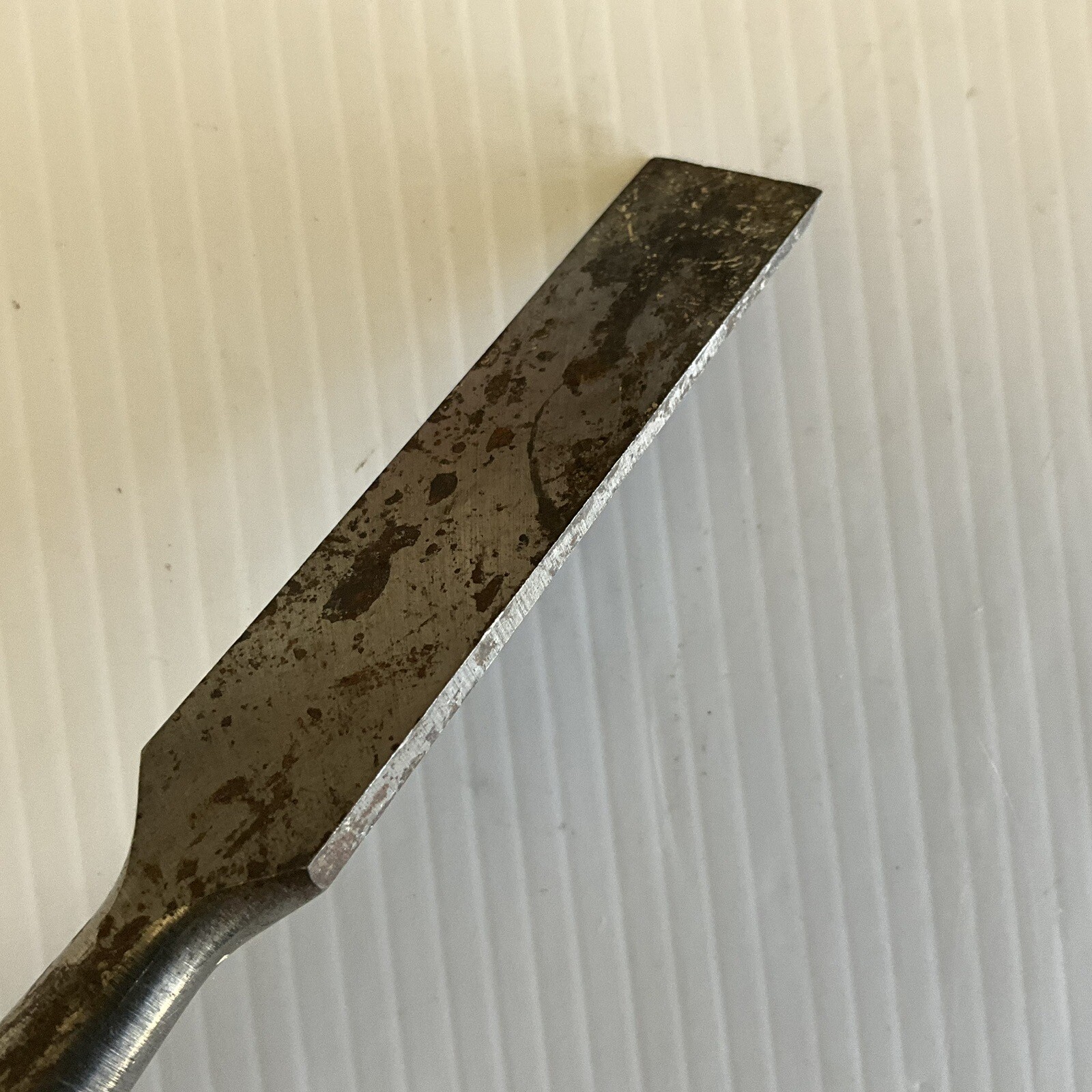 Vintage Buck Bros 3/4″ Chisel Beveled Edge Metal Strike Plate Made in USA