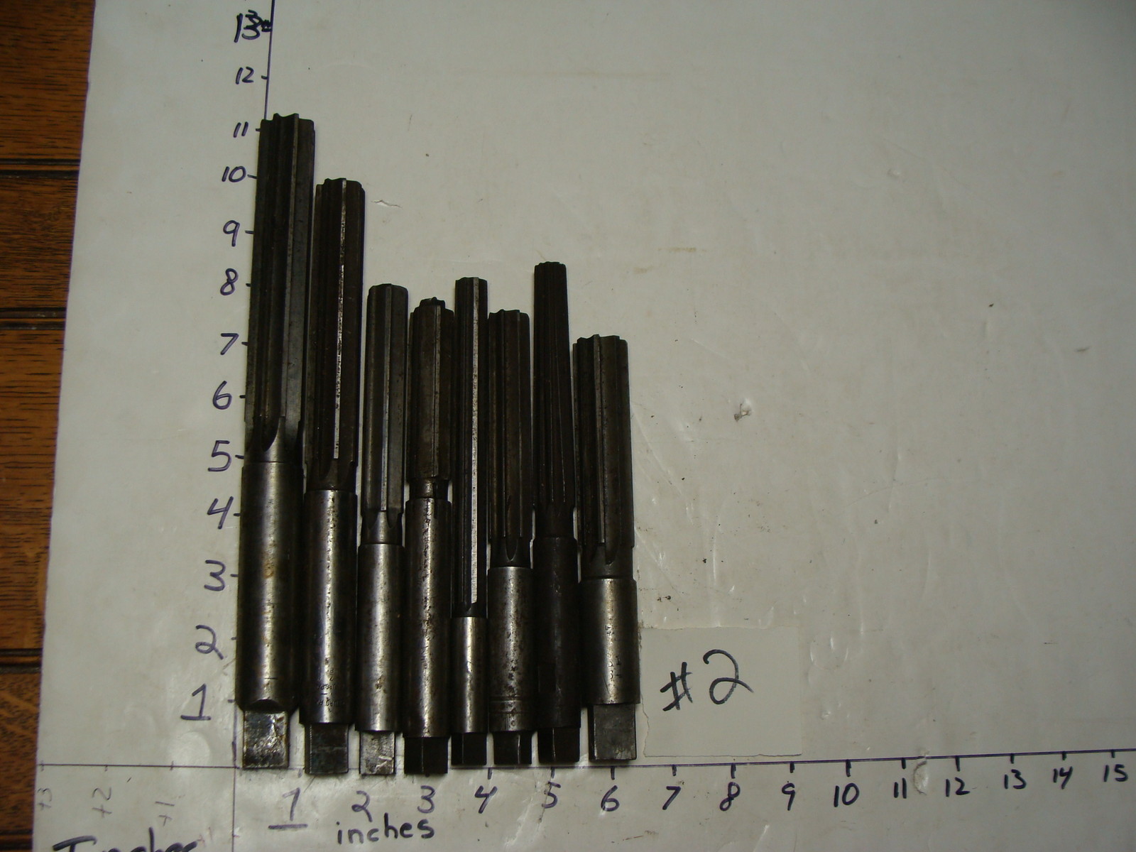 vintage Machine tools lot 2: 8 cutting reamers 1″ and smaller SQUARE END