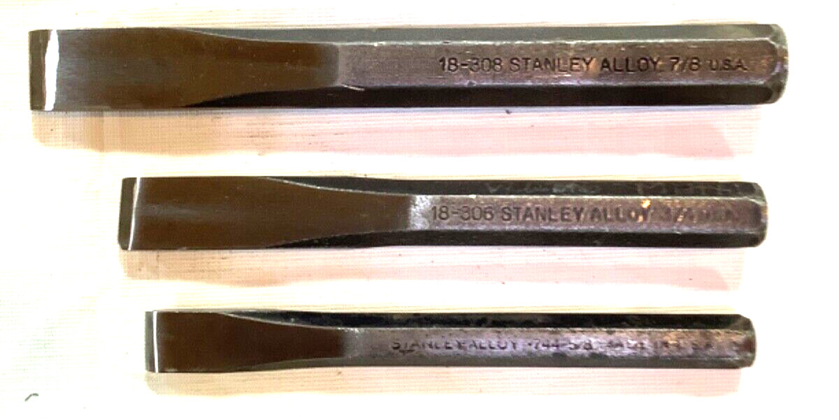 3 Stanley machinist chisels