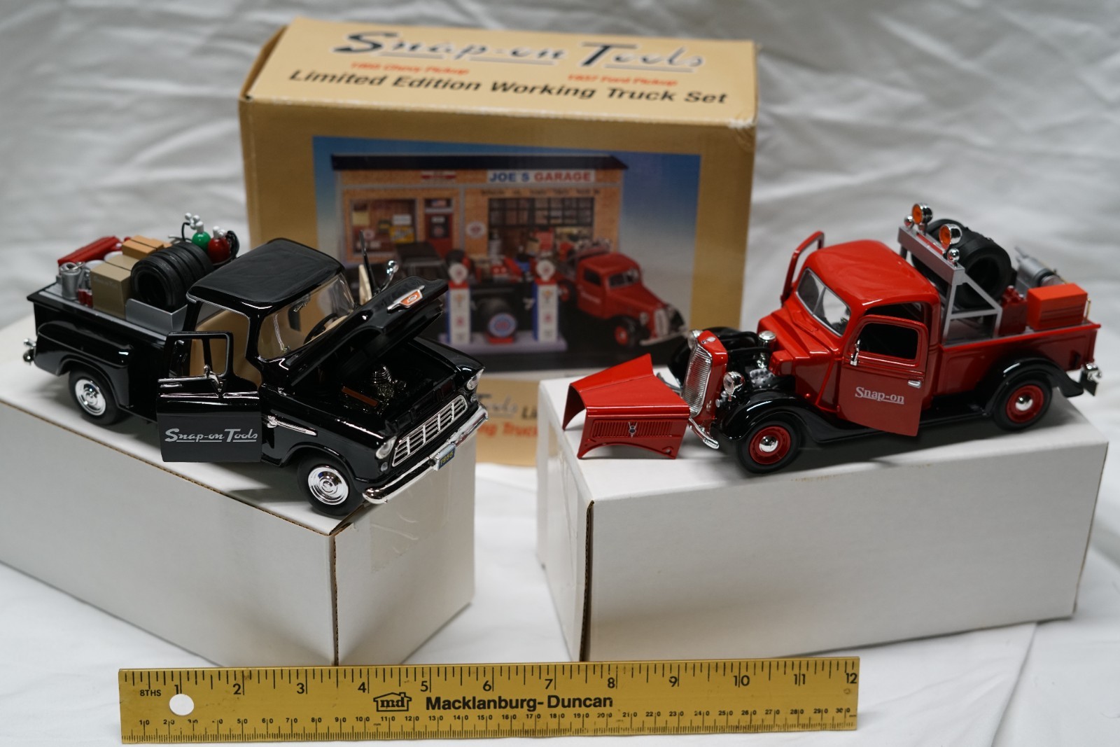 Snap On Tools Limited Edition Working Truck Set 1955 Chevy Pickup 1937 Ford NEW
