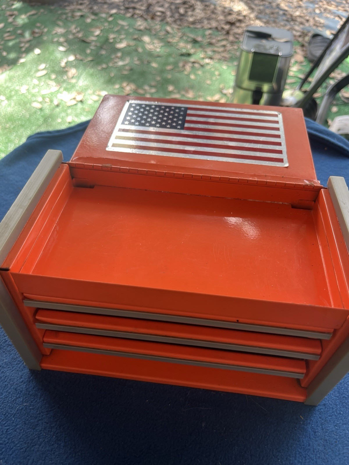 Snap-On Tools Orange Micro Mini Top Tool Box Chest Miniature Jewelry