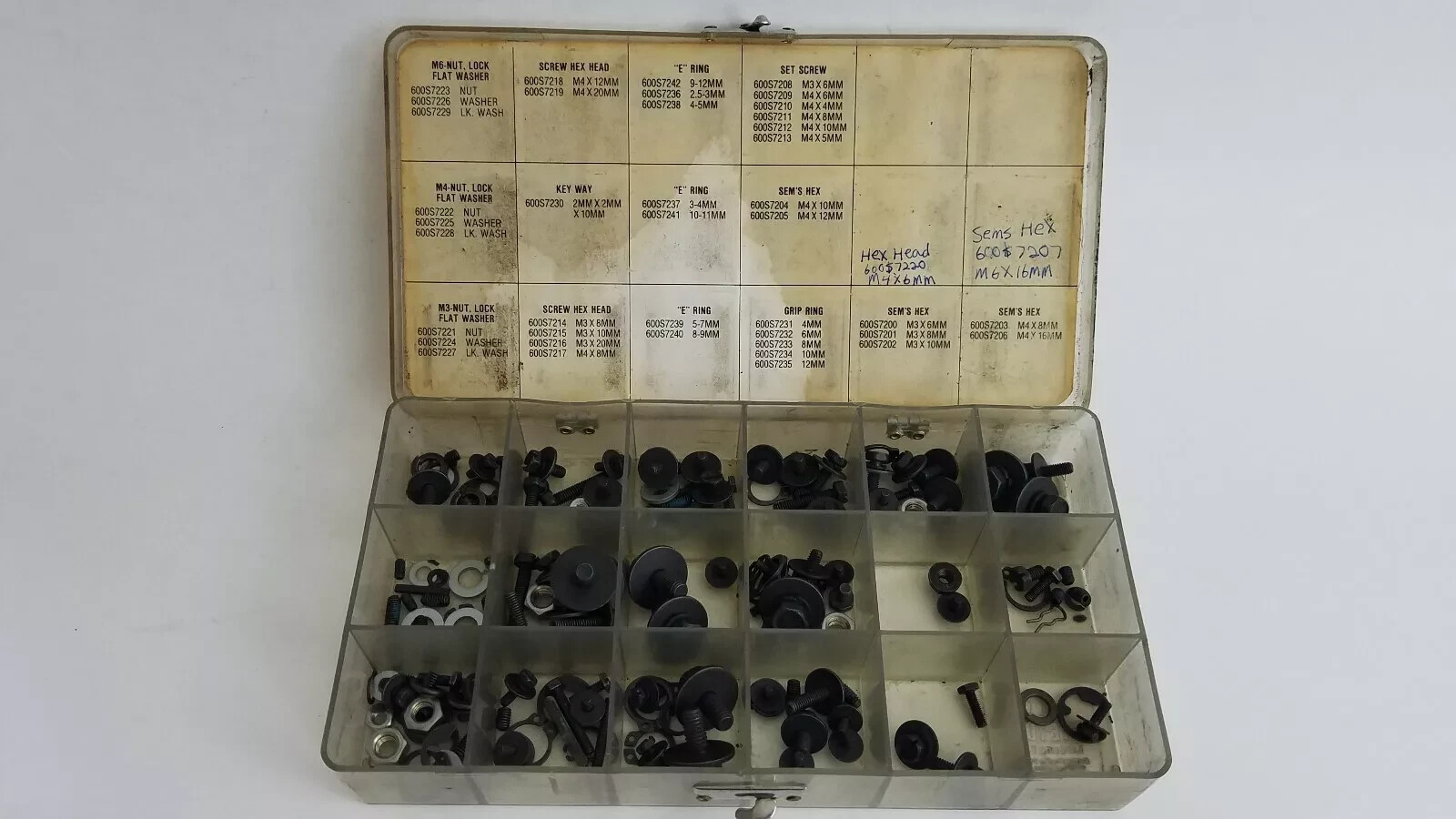 XEROX Metric Hardware Repair Parts Kit 18 Comp Plastic Box INCOMPLETE Vintage