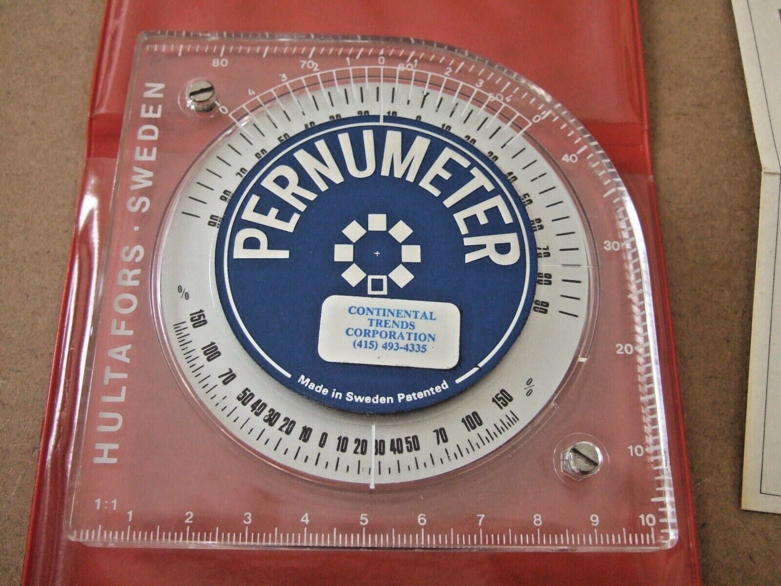VINTAGE PERNUMETER ANGLE GAUGE – MACPHERSON STRUT & DIAGNOSIS HULTAFORS*SWEDEN