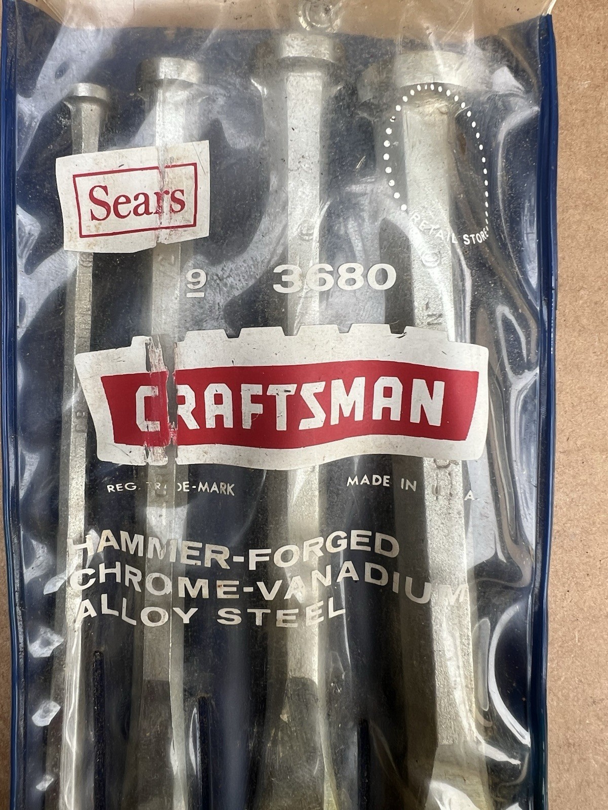 🇺🇸Craftsman USA 9-3680 All Steel Wood Chisel Set 1/4” 1/2” 3/4” & 1”🇺🇸