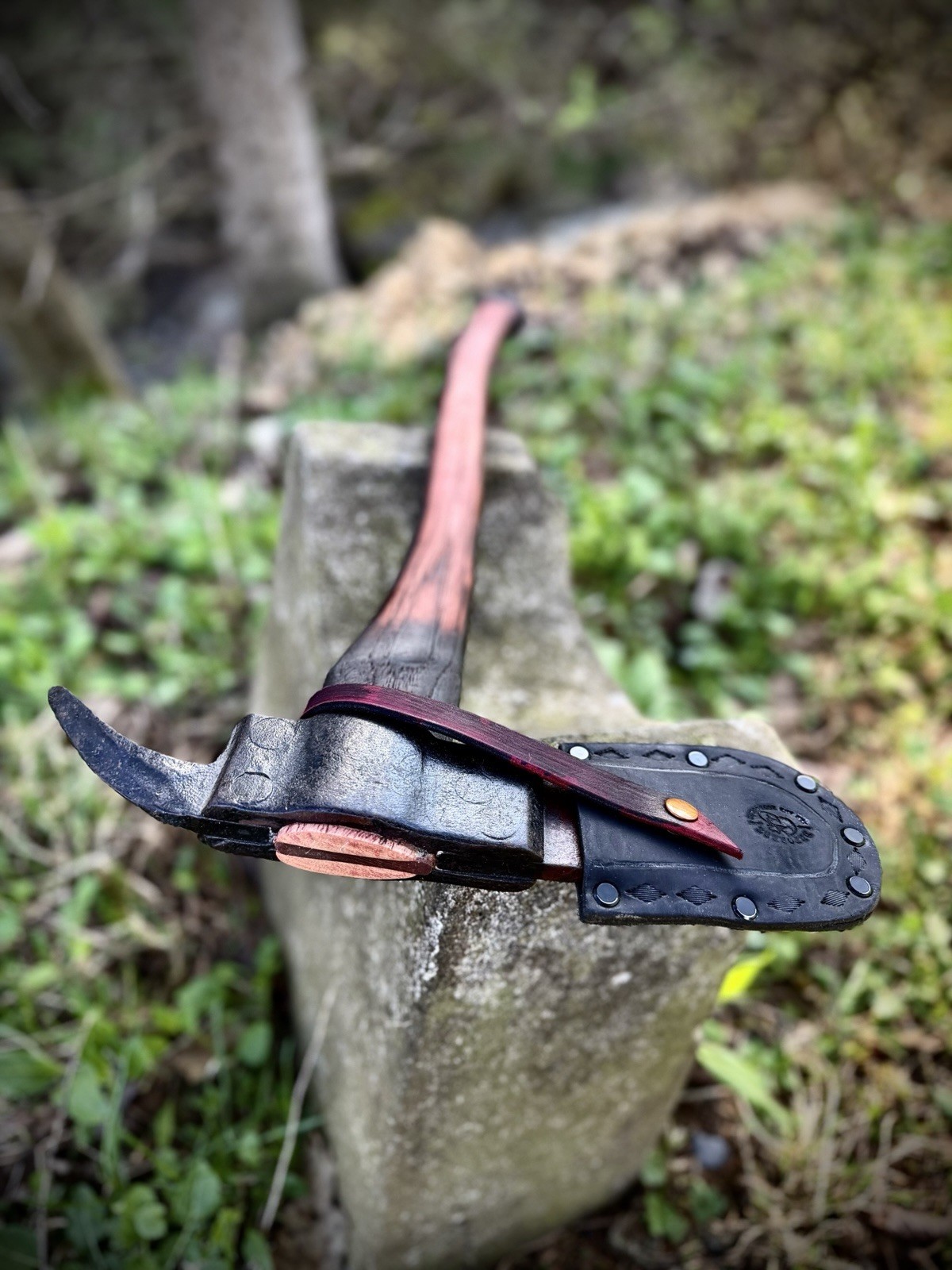 Gifford Wood Co. Vintage Restored Ice Axe with Leather Sheath and Hickory Handle