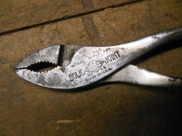 vintage MAYHEW #63 solid joint pliers 5 1/2″ small size old mechanic tool