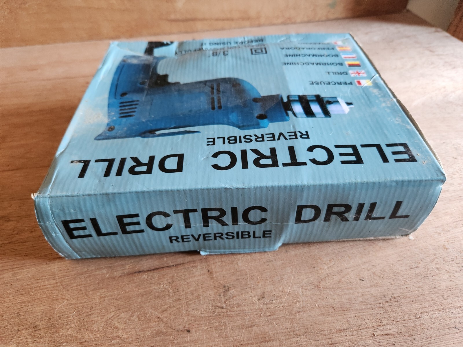 Electric Drill 3/8 Reversible JIZ-10 300W 2600 RPM Chuck Box Instructions Works