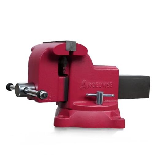 Red 6″ Heavy-Duty Bench Vise – Jaw Width & Opening – 8,820 lbs Clamping