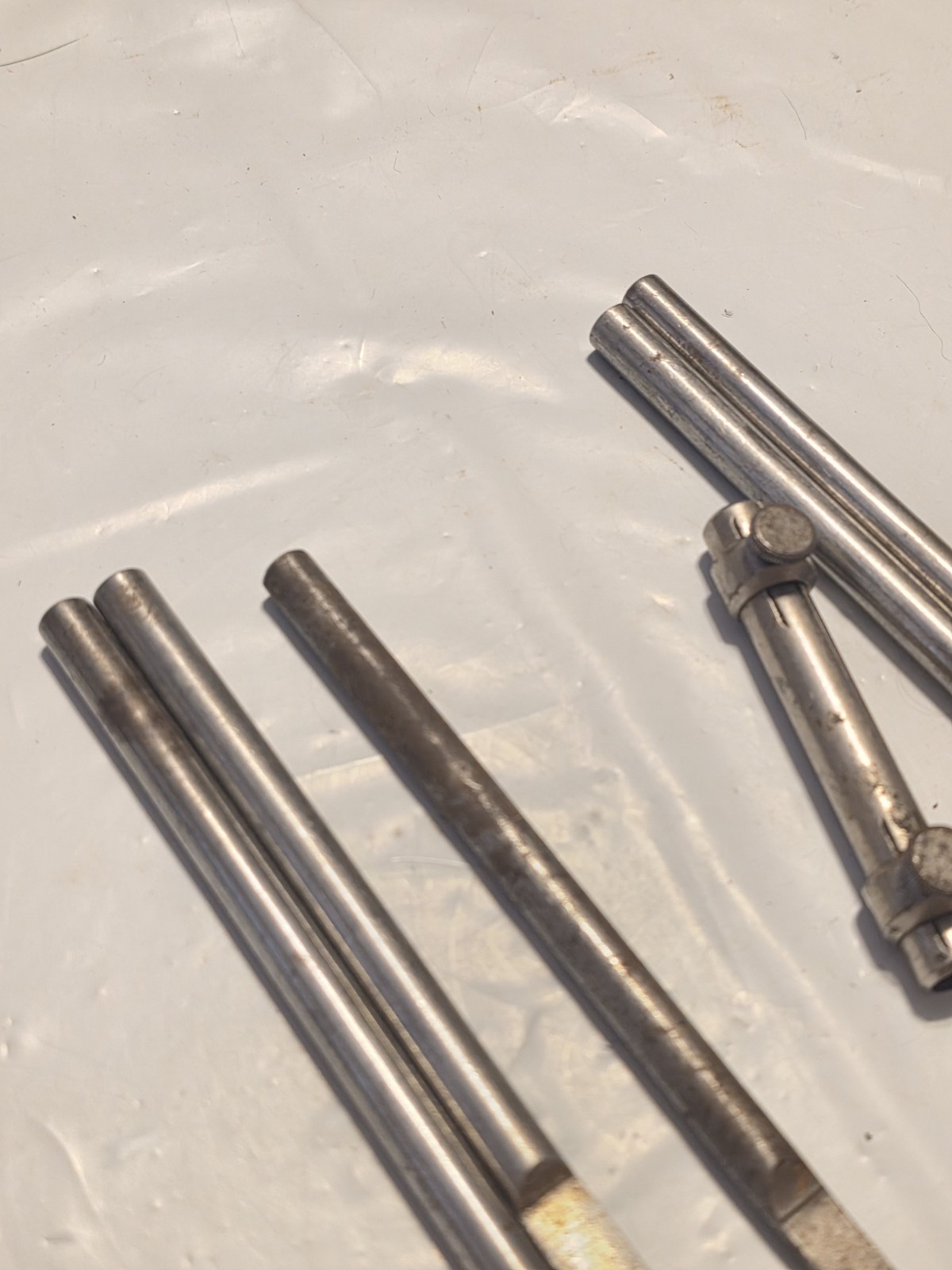 Vintage Starrett No. 85? Extension Divider Legs. And Coupling. Machinist Parts