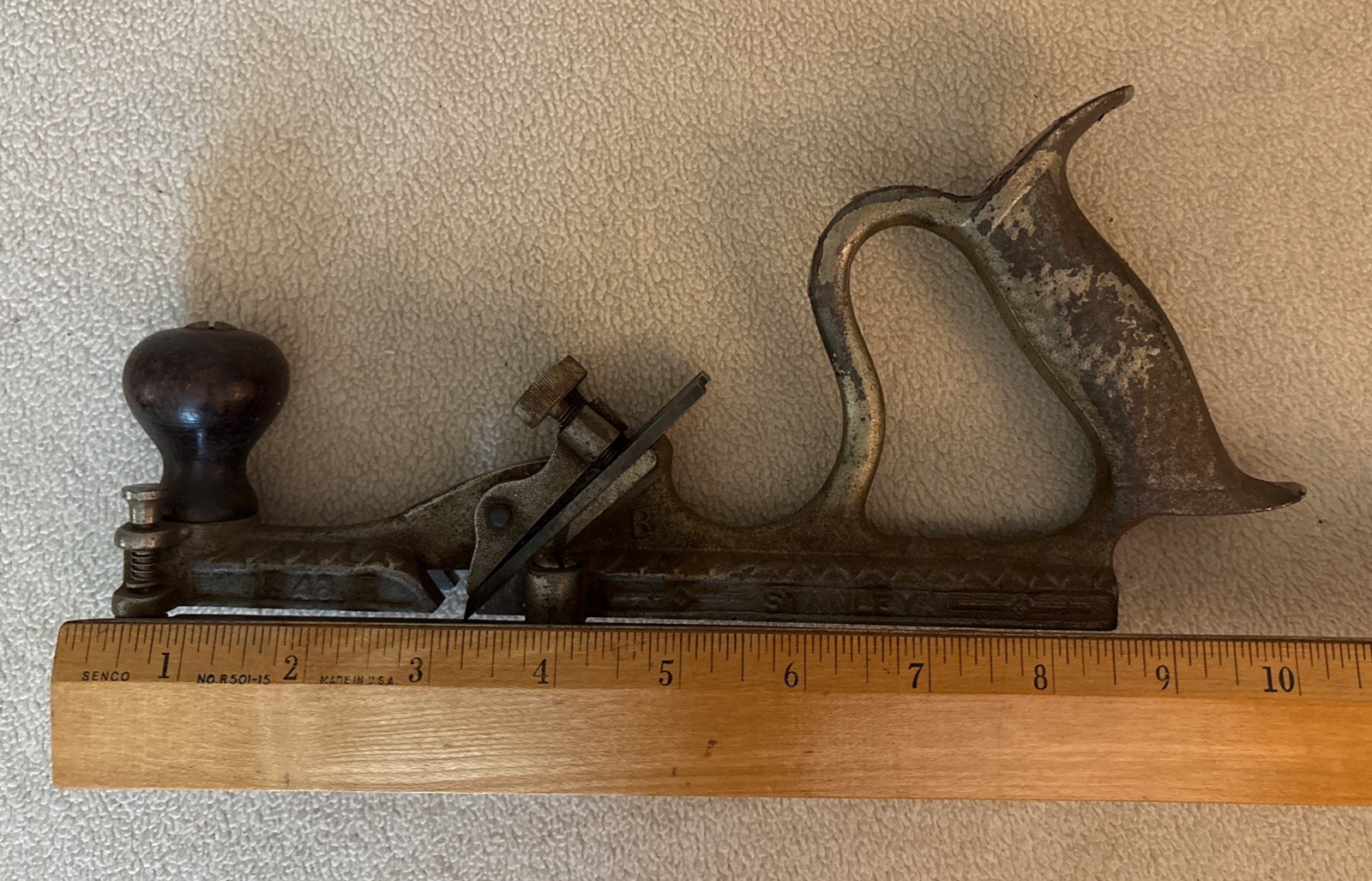 Antique STANLEY No. 48 Tongue & Groove Match Plane Early ‘B’ Casting~ 2 Blades
