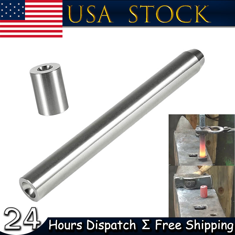 Blacksmith Rivet Doming Punch Bucking Tools Set 1/4″ Shaft 1/2″ Head 5/16″ Dome