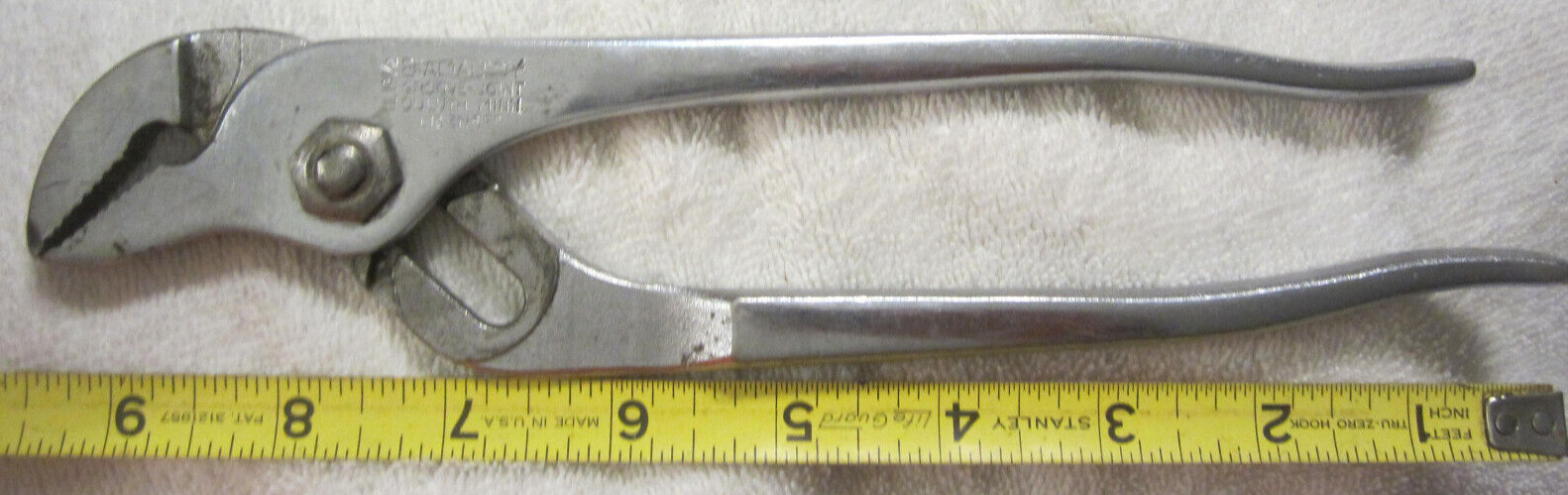 9.5″ adj diamalloy hl19 1/2 diamond duluth MN USA VTG groove joint pliers,tool