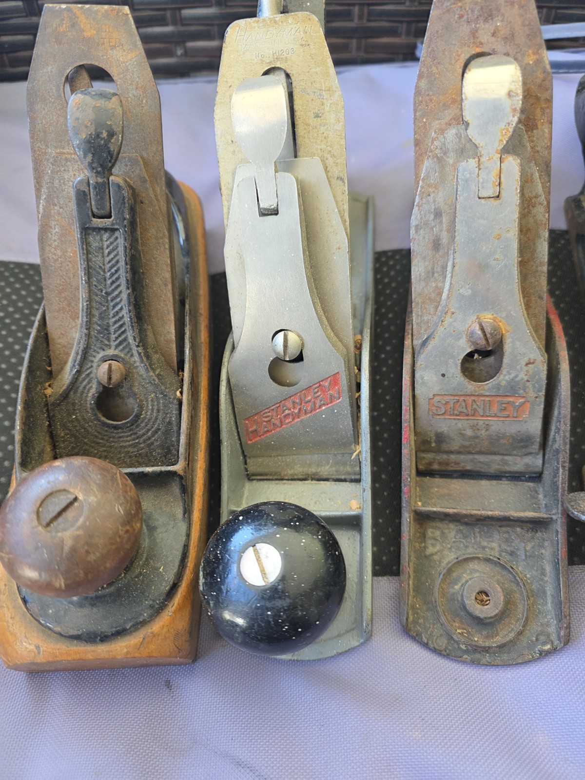 Vintage Stanley Rule & Level Co Planes Lot #181 Rabbet,handyman & Bayley Used D3