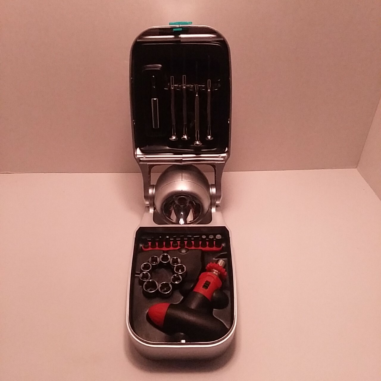 Avon Flashlight Tote with Red Flashing Emergency Light and Tool Kit
