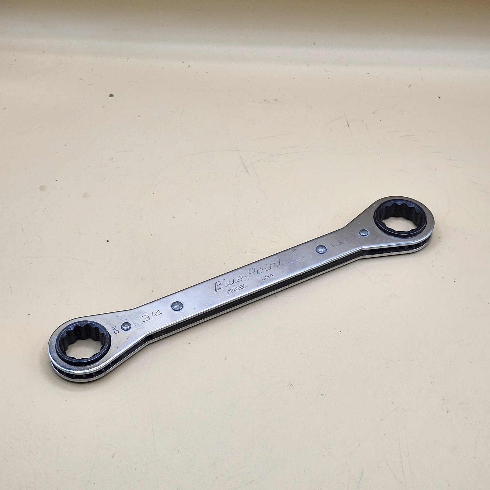 Vintage Blue Point Double Head Wratchet Wrench 3/4″- 13/16 R2426C Made In USA