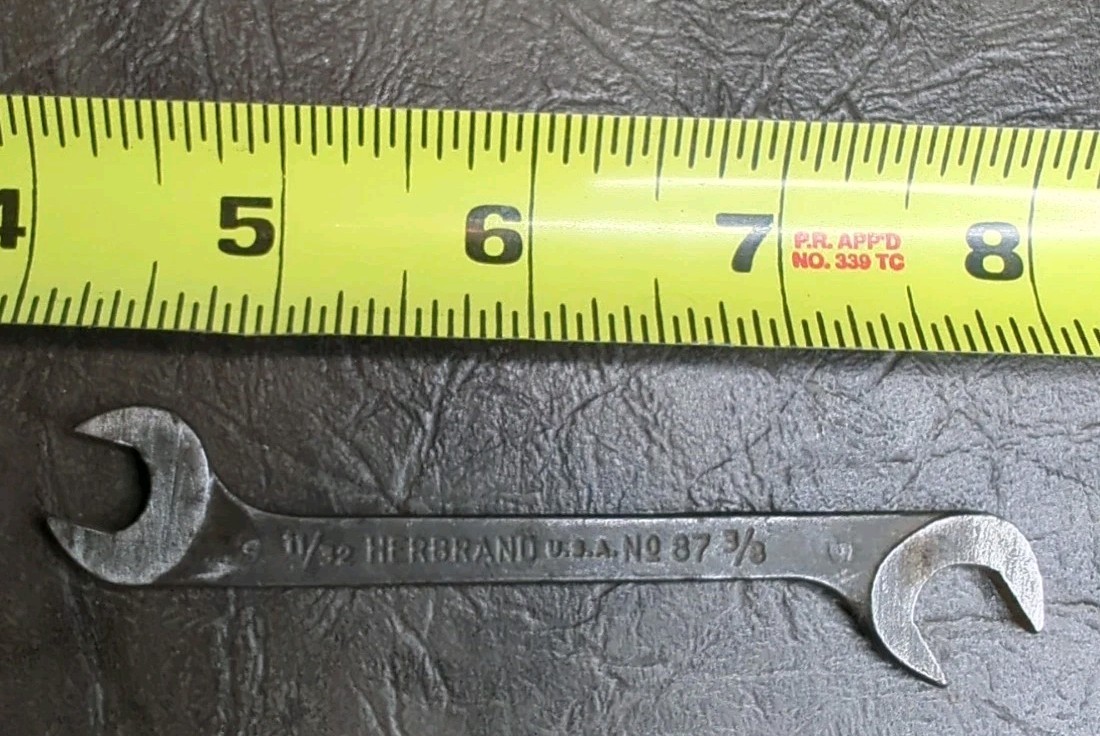 Vintage Herbrand 3/8” X 11/32” Ignition Wrench No 87- Made in USA