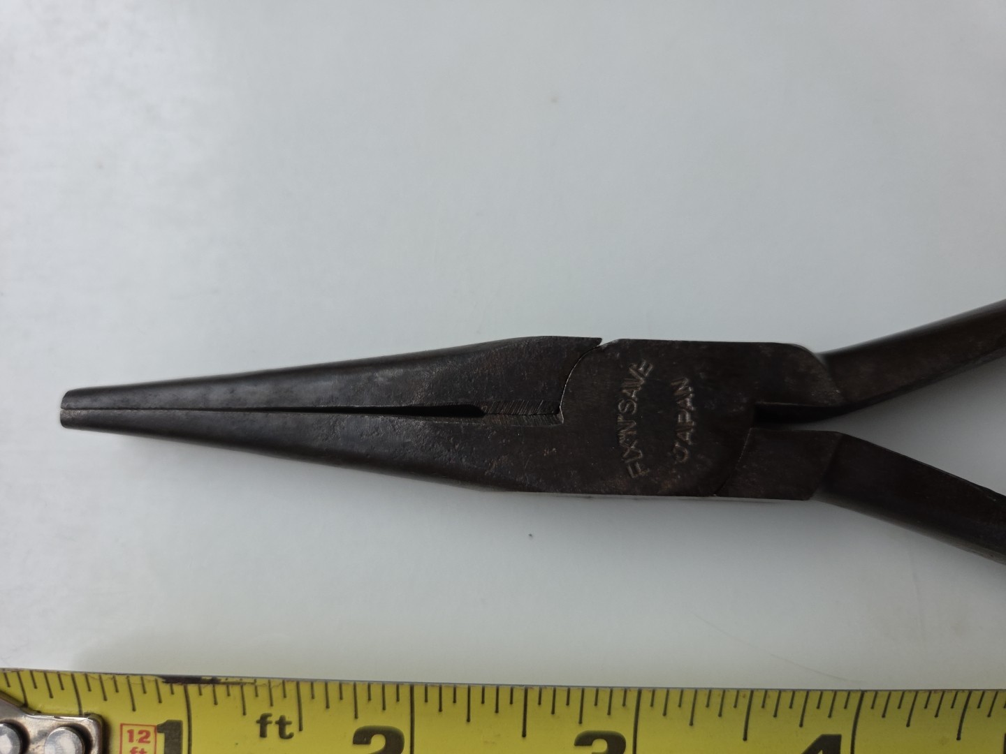 Vintage Needle Nose 8″ Pliers Fix’N’Save Japan Side Cutter Knurl Handle Tool