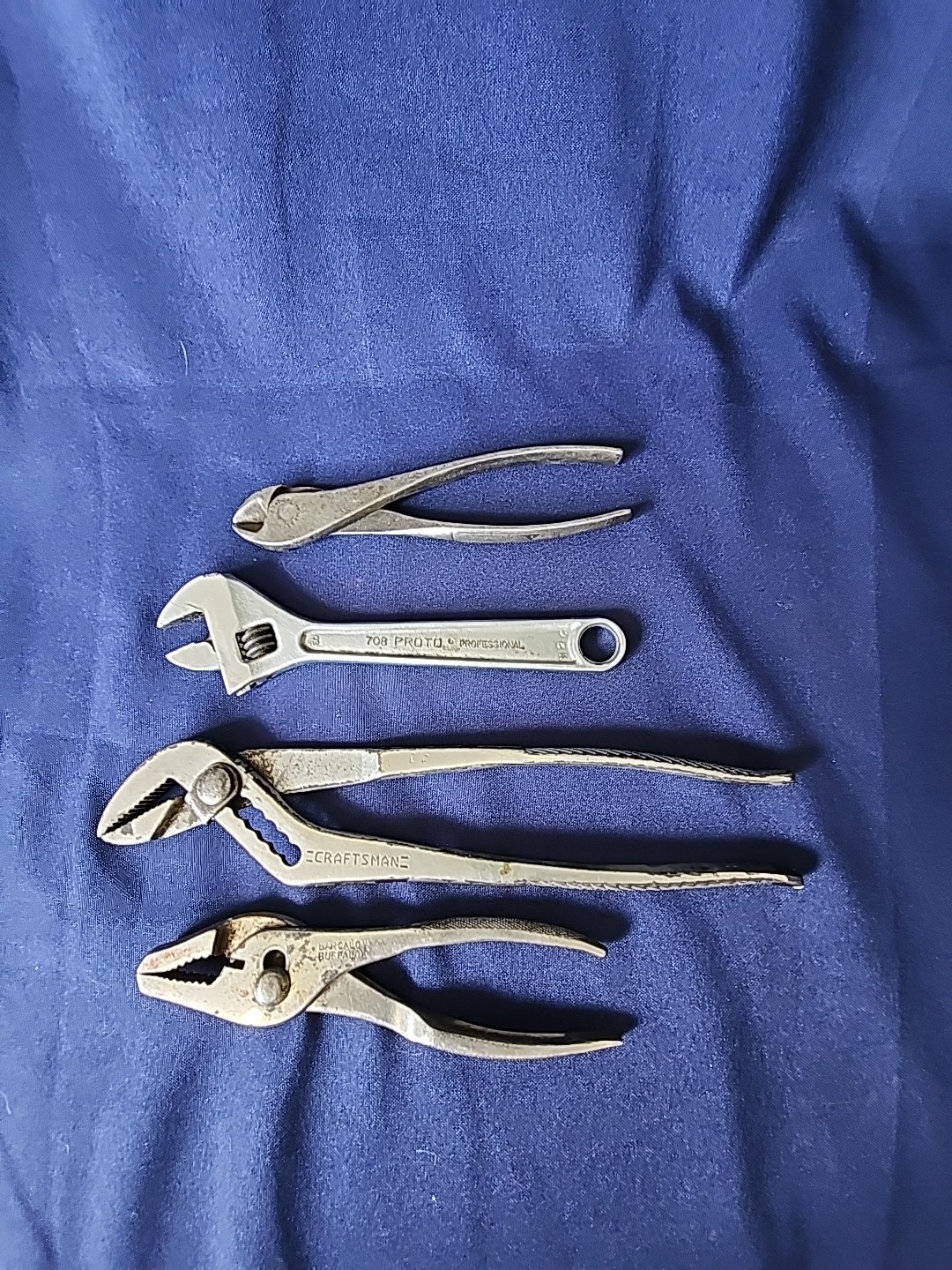 Vintage Pliers, Wrench, & Wire Cutters Buffalo Proto Craftsman Challenger