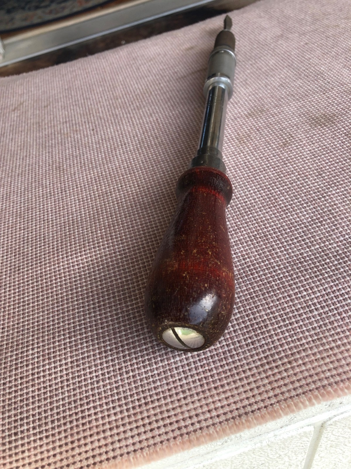 Vintage Miller Falls #610A Push Twist Drill Wooden Handle USA Made