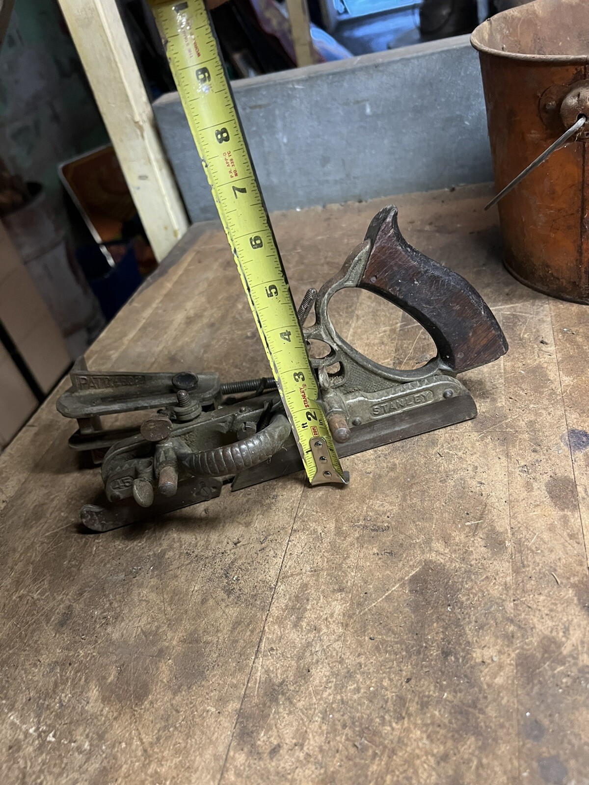 Antique Old Stanley Rule Level No 45 Combination Hand Plane Metal Tool Parts USA