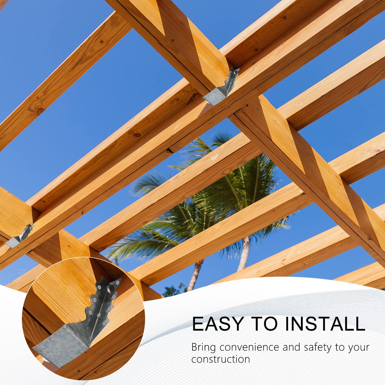 LukLoy 10 Pack 2×6 Joist Hanger 20 Gauge Galvanizing 2″ x 6″,