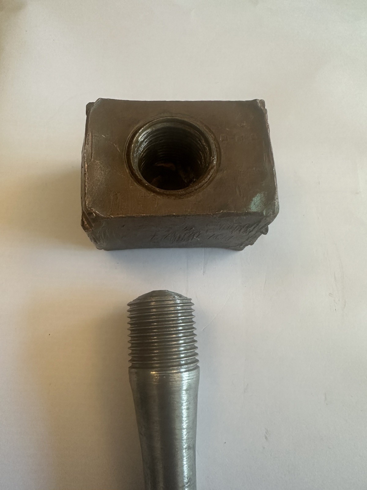 Vintage Engineers COPPER HEADED Mallet engine turned steel handle. 847 grams.