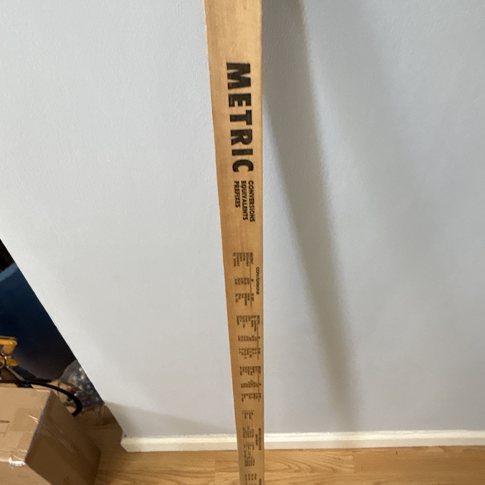 Lufkin Vintage Original Wooden Advertising Yardstick Metric Marked