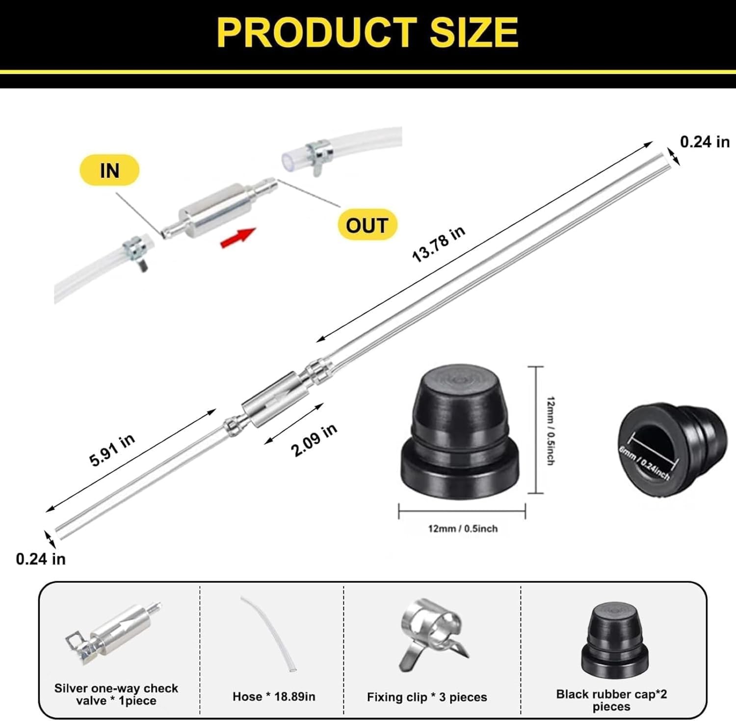 Universal Brake Bleed Kit 4 PCS Brake Fluid Deflator Tool Bleed Hose Brake