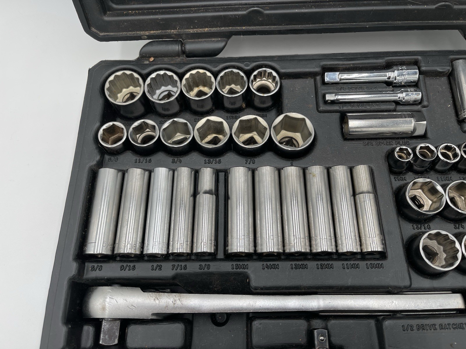 Sears Craftsman 33618 107pc Metric & SAE Socket Set 1/4″ 3/8″ 1/2″ Drive USA